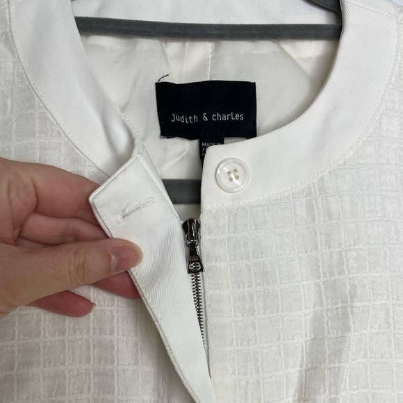JUDITH & Charles white texture zipper jacket - Picture 2 of 10